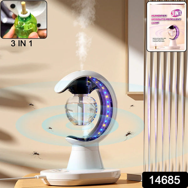 3-in-1 LED Lamp with Humidifier and Mosquito Repellent – Multifunctional Air Moisturizer, Insect Control & Night Light for Home and Office